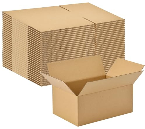 EZALFTIN 30 Pack 9x6x4 inches Small Shipping Boxes Brown Corrugated Cardboard Boxes for Packing, Mailing, Moving, Business