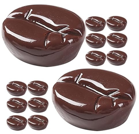 JOINPAYA 25pcs Artificial Coffee Beans Model Diy Craft Accessories Realistic Coffee Bean Simulation for Jewelry Ornament Phone Case Decor and Craft Decoration