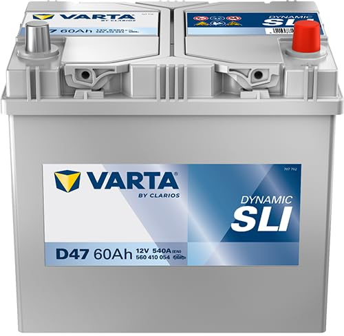 VARTA Automotive DYNAMIC SLI (D47) 12V 60Ah 540A - Nassbatterie KFZ mit Standardausstattung & ohne Start-Stopp System - Starterbatterie für einfachen Energiebedarf - Bleisäurebatterie wartungsfrei