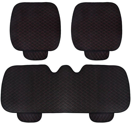 Colexy Lot de 3 coussins de siège de voiture, universels, antidérapants, pour siège avant et arrière, respirants, pour sièges de voiture, SUV, camions