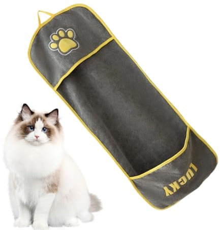 Asciugamano Per Cani - Asciugamano Da Bagno Super Assorbente Per Animali Con Tasche Per Le Mani | Ascîugamano In Microfibra Ad Asciugatura Rapida Per Cani Di Taglia Piccola, Media E Grande | Prodotti