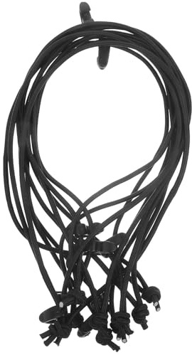 BESPORTBLE Bridas Elásticas de Amarre Gancho para Cables 18 Cm, Organizadores Multiusos para Electrónica, Resistentes y Compactas, Ideales para Hogar, Oficina y Camping, Paquete de 10