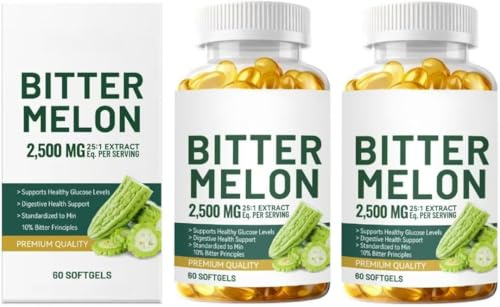 Bitter melon-extrakt 25:1, 2500 mg per portion, stöder din övergripande hälsoresa,2pcs