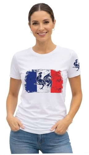 France French Flag T Shirt, Vintage Rooster Tshirt Men Tee, Jersey 2026, Patriotic Soccer Graphic T-Shirt