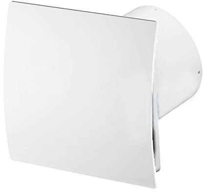 3S SuperSamaStore Ventilatore Aspiratore Domestico 100mm con Timer e Igrostato, Ventilatore Aspiratore da Bagno, Cucina o Lavanderia, con Umidostato e Mascherina Bianca