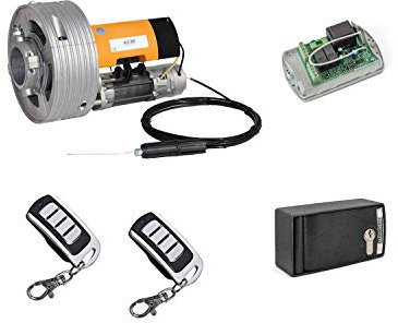 Kit completo motor persiana ACM Titan 170kg para automatizar cierre metalico comercial, persiana metalica, puerta enrollable, gran calidad.