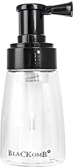 BlaCkomb - Pulverizador en polvo | Botella pulverizadora rellenable | Botellas pulverizadoras para peluquería para talco | De plástico | Botella pulverizadora vacía | Transparente | 180 ml