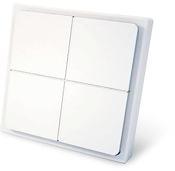 Ligtbee Zigbee Switch | Compatible with Philips Hue | Slim Design | Wireless Light Switch and Dimmer | Matte White | Apple HomeKit via the Hue Bridge