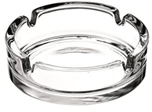 Posacenere da tavolo in vetro,rotondo,impilabile con 4 punti di appoggio cod.HT00081LU cm 3h diam.10,7 by Varotto & Co.