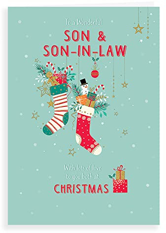 Julkort Son & Son In Law - 9 x 6 tum - Piccadilly Greetings