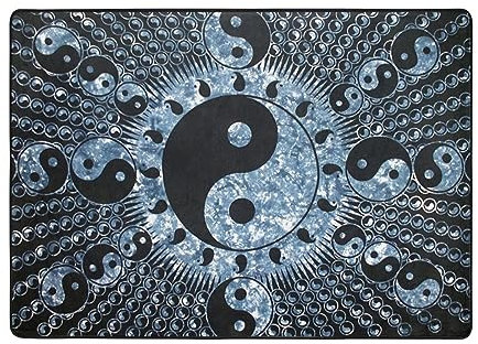 OPSREY Ying Yang Diagramm gedruckt weiche Fußmatten Bereich Teppich dekorative Teppiche für Schlafzimmer Wohnzimmer