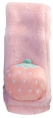 CutitiUU Plush Strawberry Children's Scarf with Cross Design, Warm Kids Scarf, Soft Fluffy