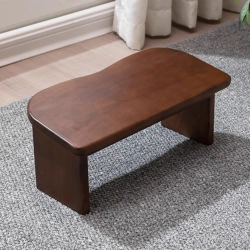 UPWONEC Großer Kniehocker, Meditationshocker, Meditationshocker Aus Massivholz, Klappbarer Sitzhocker, Kniehocker, Leicht Zu Tragen,A