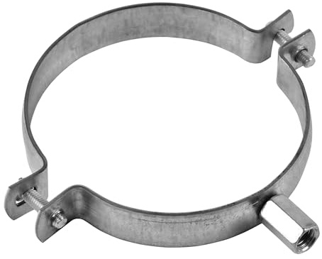 TURvent 10 cm rörhängare – galvaniserat stål monteringsfäste – kanalklämma med M8/M10 gänga – metallstödfästen för kanalsättning HVAC-system