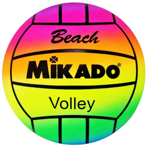 CUCUBA Ballon de Volley Beach Volley en Caoutchouc Soft Type Super Santos Modèle Rainbow pour Entraînement ou Match Taille 5