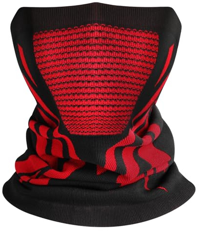 Kiiwah Cache Cou pour Homme et Femme, Elastique Tour de Cou Cache Cou Moto Coupe-Vent et Respirant Masque Facial Hiver pour Moto Randonnée Équitation Ski Course à Pied