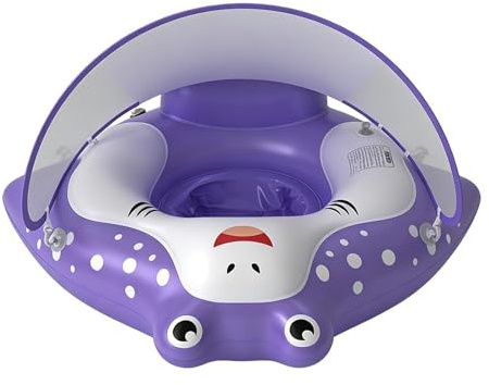 Genikeer Flotador Infantil para Agua | Equipo de Práctica con Toldo - Flotador de natación antivuelco para bebés,para Principiantes, Niños y Niñas, Uso en Jardín, Escuela o Vacaciones