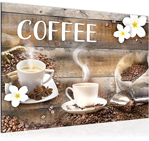 Runa Art Bild Kaffee Küche Modern Wandbilder Esszimmer Küchenbilder 1 Teilig - Made In Germany - Küchenmotiv Beige Braun Flur 027115b