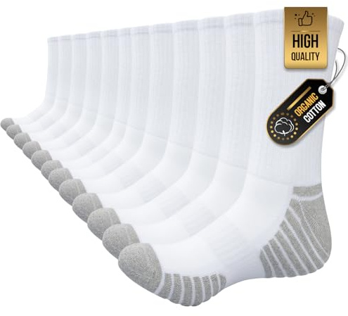 TANSTC Calcetines 47-50 Unisex Adulto, Hombres Senderismo Calcetines para Trekking Camping Ciclismo Tenis, Transpirable, Antideslizante, Anti-ampollas, Alto Rendimiento 6 Pares, XL