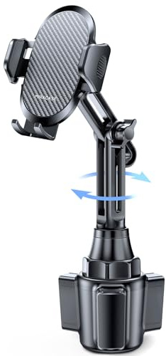 Miracase 2025 Upgraded Universal Cup Phone Holder for Car, [Rotatable & Adjustable] Long Neck Car Cup Holder Phone Mount Compatible with iPhone, Samsung, Google & More Smartphones