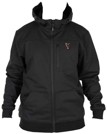 Fox Collection Soft Shell Jacket Black & Orange - Angeljacke, Größe:S