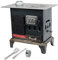 Estufa de leña, Estufa de leña Rectangular, Estufa de carbón eficiente para Interiores, con Horno, admite múltiples combustibles, para Calentar el hogar en Invierno, cocinar, secar Ropa (Col