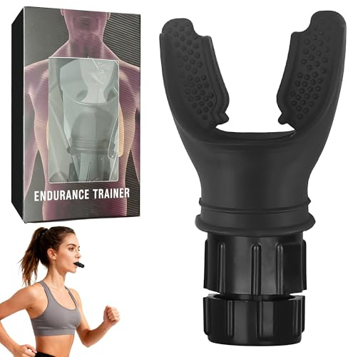 1Pcs Oxyfit Breathing Lung Trainer, Oxygen Flow Breath Trainer, Adjustable Lung Exerciser Device, Portable Breathing Exerciser Trainers for Improving Lungs Capacity, Respiratory Therapy (Black)