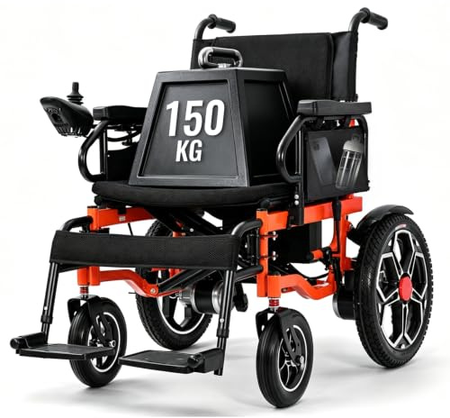 ByteTecpeak D09 Electric Wheelchair for Adults, Folding Powerchair | Wide Seat, All-Terrain Tyres, 500W Motor, 20Ah Battery, 30km Range, 150kg Capacity, Ideal for Travel & Daily Use