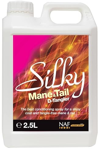 NAF Silky Mane & Tail 2.5L – Leave-In Conditioning Spray for Horses – Instantly Detangles, Softens & Shines – Non-Greasy, Dust-Repellent Finish