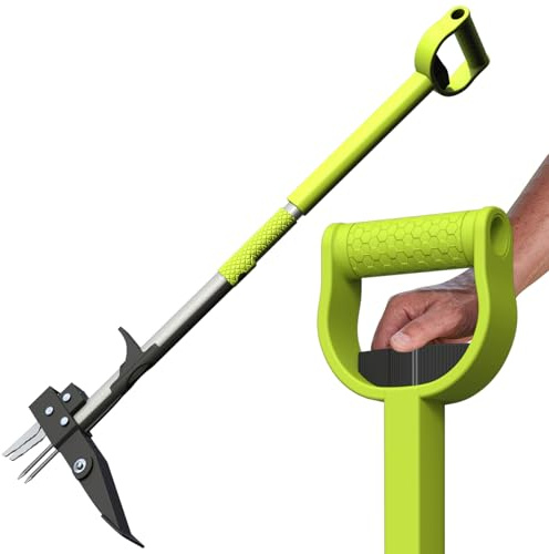 Weed Puller Tool, Stand up Weeder Puller, 40inch Long Handle 4-Claws Garden Weeding Tool, Easily Remove Weeds Without Bending, Pulling, or Kneeling [2024 Upgraded Garden Weeder Puller] (Green)
