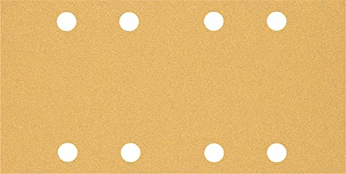 Bosch 50x EXPERT C470 Schleifblatt mit 8 Löchern (für Farbe auf Holz, Hartholz, Ø 93x186 mm, Körnung 80, Professional Zubehör Schwingschleifer)