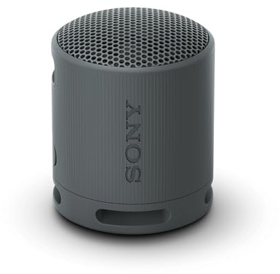 Sony SRS-XB100 Wireless Bluetooth Portable Lightweight Super-Compact Travel Speaker, Durable IP67 Waterproof & Dustproof Shower Speaker, 16 Hour Battery, Versatile Strap, & Hands-free Calling, Black