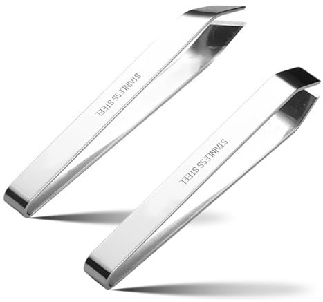 FDCGAS Pinza Pesca - 2 PCS Pinza Pesce Pinzette Cucina Pinze Lische Pesce Pinza per Diliscare Professionale in Acciaio Inox per Rimozione Professionale di Ossa di Pesce ed di Piume di Pollo