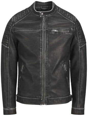 JACK & JONES Male Kunstlederjacke Kunstlederjacke