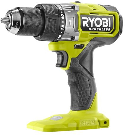 Ryobi - Perceuse à percussion Brushless 18 Volts ONE+, sans fil, 95Nm, 24 positions & 2 vitesses (Sans batterie ni chargeur) - RPD18BL2-0