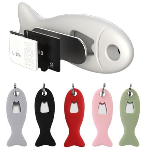 Förlustsäker SIM-kort utlösning nål öppen nål universal mobiltelefon SIM-kort lagringsfodral ejektor verktyg nyckelring hänge