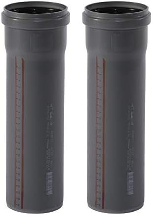 Ostendorf 174010 HTsafe HT-Rohr mit Muffe DN 90 mm 250 mm, grau (Packung mit 2)