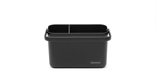 Brabantia Organizador para fregadero SinkSide con asa Dark Grey | Organizador y almacenaje de productos de limpieza |Cesto ergonómico y compacto para utensilios de limpieza