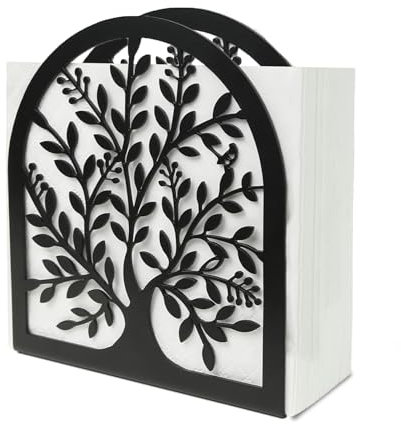 Napkin Holder, Heavy Duty Metal Bookends Black Napkins Holders for Tables Freestanding Napkin Holder for Kitchen and Table Modern Napkins Holders for Home Picnic Party