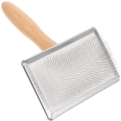 Hohopeti Cardatori Di Lana in Legno, Spazzola Lisciante A Mano, Spazzola Per Lana, Strumento Per Infeltrimento Ad Ago Per Gatti, Cani, Filatura, Tessitura, Forniture Per Progetti Fai Da Te