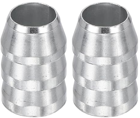 QUARKZMAN 2 Pezzi Cuneo Rotondo Per Manico Di Ascia 16mm Cuneo Di Sicurezza Allungato In Metallo Per Ascia Martello A Graffio Bastone Colore Argento
