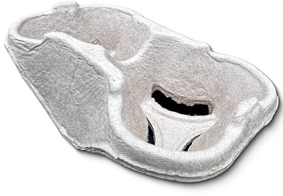 Blanc HYGIENIC Chinet-Becherhalter – 360x Becherträger ideal für Einweg-Pappbecher, kompostierbar, stabile Transporthilfe für Zwei Coffee to go Becher