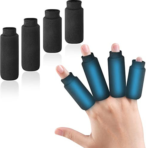 Helthrelife Finger-Eishüllen, 4 Eisbeutel für Finger, Daumen und Zehen, heiße Kältetherapie bei Sehnenentzündungen, Triggerfingern und geschwollenen Fingern