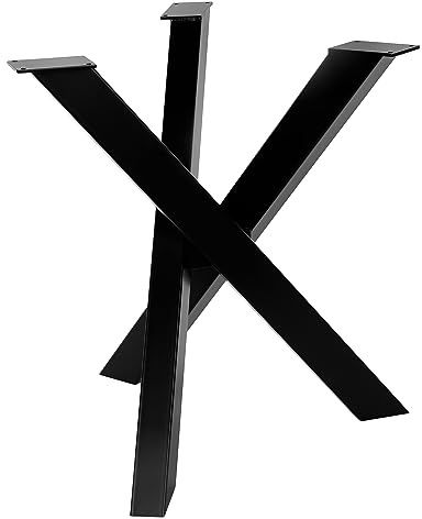 Magnetic Mobel Tischgestell Spider Design Kreuzgestell Schwerlast massiv Tischkufen Stahl Tischbeine Metall DIY Schreibtisch (Schwarz)