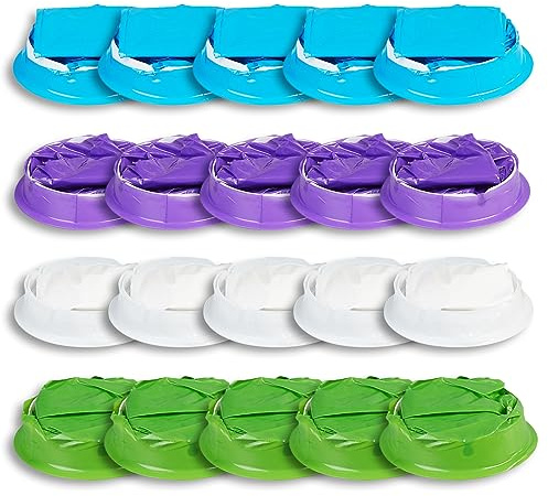 JurciCat 20 Stück Spuckbeutel kotztüten auto kinder Spucktüten brechbeutel 1000ml Kotztüten mit Ring Brechbeutel für Kinder und Erwachsene 4-Farben