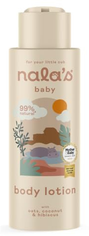 Nala's Baby Body Lotion | Award-winning | 99% Natural | Dermatologically-tested and Paediatrician-approved | Nourishing Blend of Soothing Oat and Coconut Oil | Vegan | 400ml | Nalas Baby