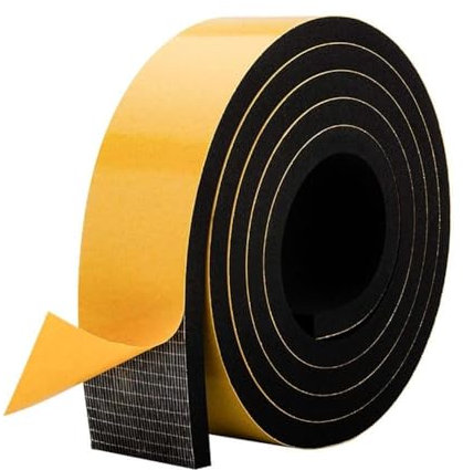 3M Foam Rubber Tape Self Adhesive- 50mm Wide - 3mm Thick,High Density EVA Weather Strip,Gasket Seal, Anti-Vibration, Anti-Collision, Shockproof for Window Door Car Truck Air Conditioner
