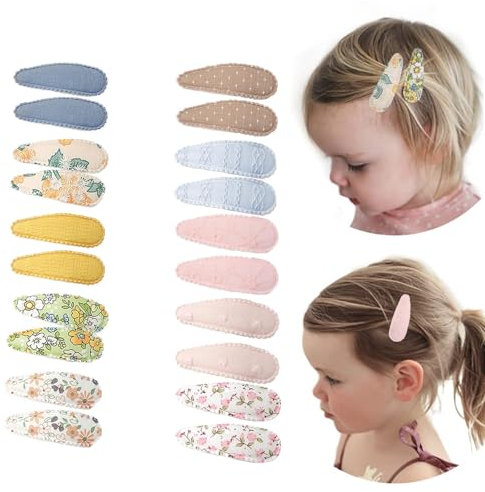 SURALIN 10 Paar/20 Stück Baby-Haarspangen für Kleinkinder und Mädchen. Niedliche handgefertigte Kleinkind-Haarspangen für Babys und Kleinkinder