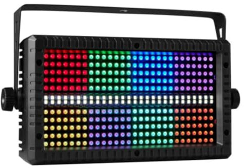 Osmond 60W Mni LED Strobe RGB 3 en 1 8 Particiones + 8000K 4 Particiones Super Bright DJ Wash Bar Strobe Stage Enchufe UE