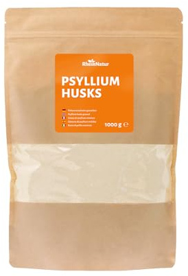 Flohsamenschalen Pulver - Fein gemahlen & Organic | 98+% Reinheit | RheinNatur 1000g